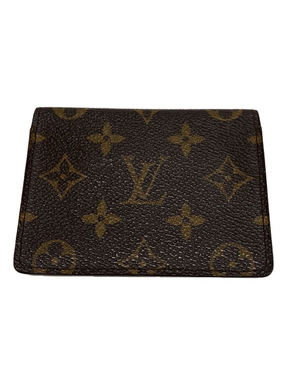 LOUIS VUITTON Porte Wallet Cartes Vertical Monogram Canvas Brown All over
